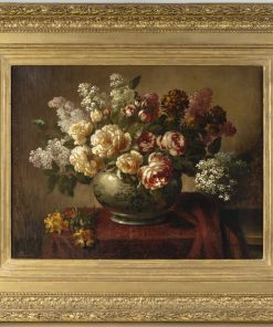 Un Tableau De Fleurs Huile Sur Toile, XIXème Siècle