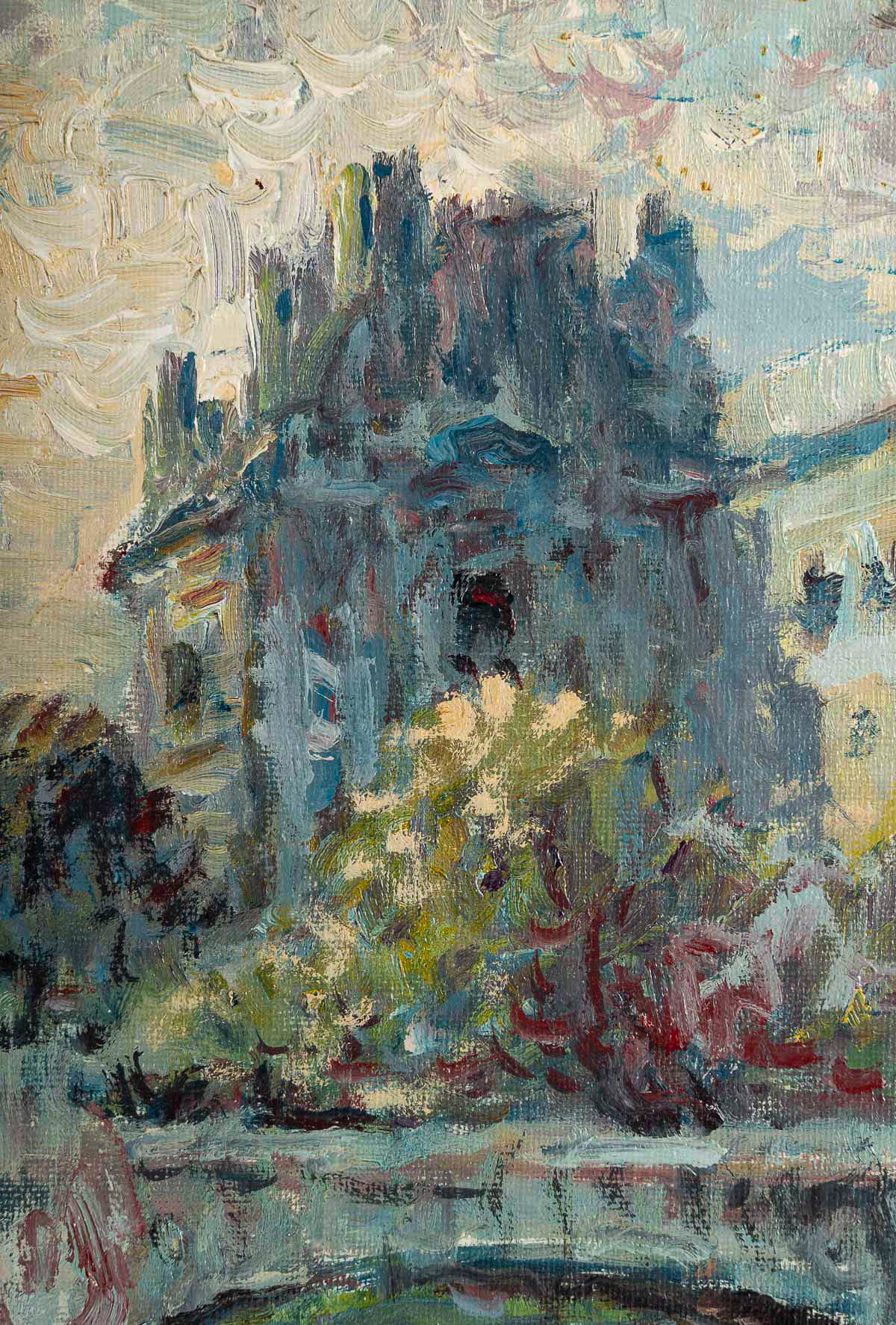 Mério Ameglio (1897-1970) Vue du Pont-Neuf huile sur toile vers 1950 - Image 8