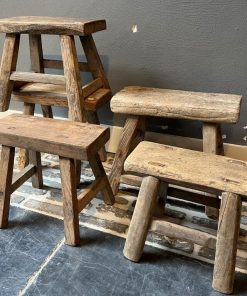Petit Tabouret Bois d&rsquo;Orme | Jolies Trouvailles