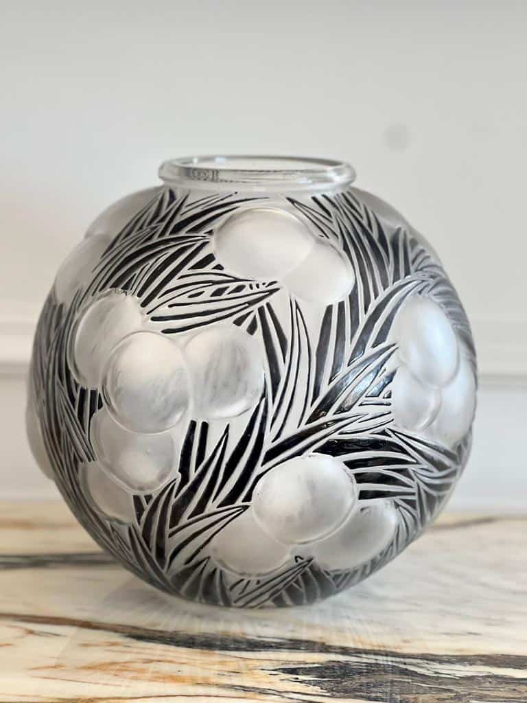 René Lalique : « Oranges » Vase en verre émaillé givré - Image 2