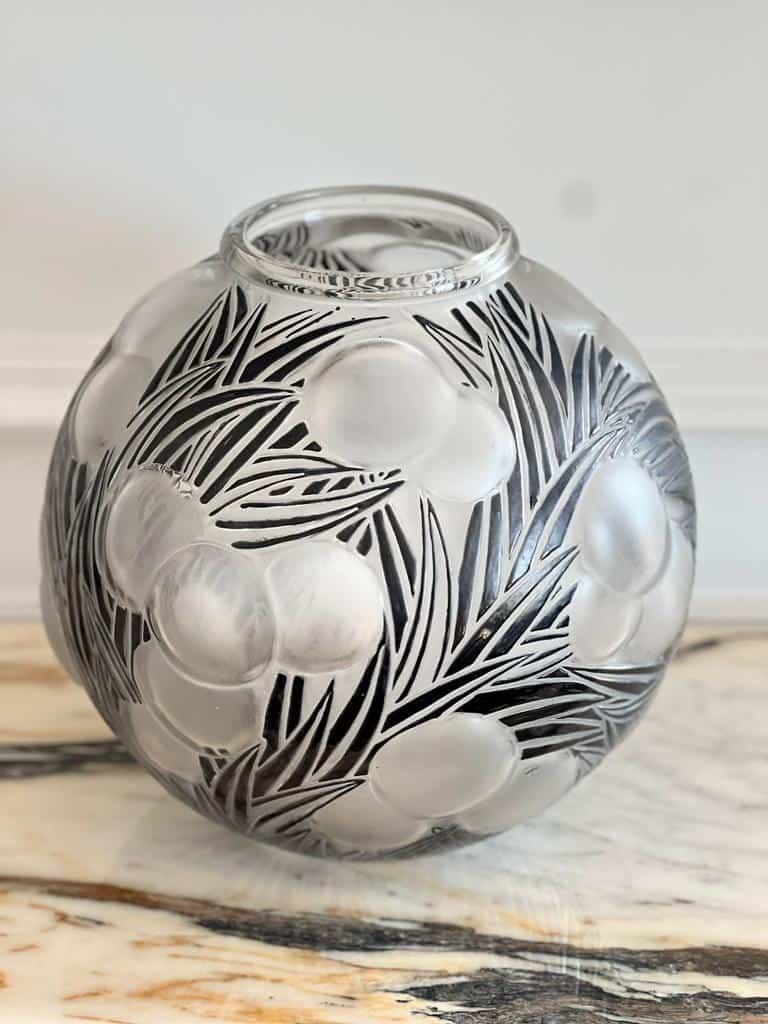 René Lalique : « Oranges » Vase en verre émaillé givré - Image 3