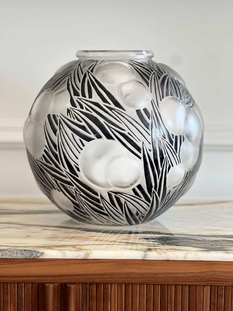 René Lalique : « Oranges » Vase en verre émaillé givré - Image 4