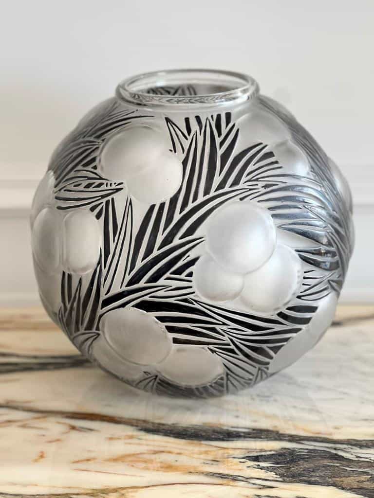 René Lalique : « Oranges » Vase en verre émaillé givré - Image 5