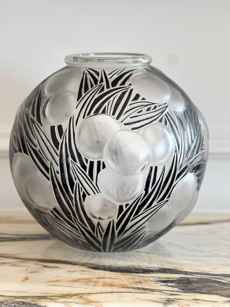 René Lalique : « Oranges » Vase en verre émaillé givré - Image 7