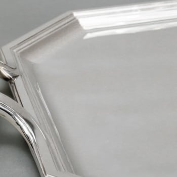 TETARD – Plateau en argent massif ART DECO circa 1930 - Image 8