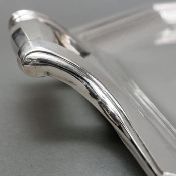 TETARD – Plateau en argent massif ART DECO circa 1930 - Image 5