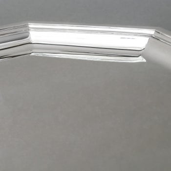 TETARD – Plateau en argent massif ART DECO circa 1930 - Image 3